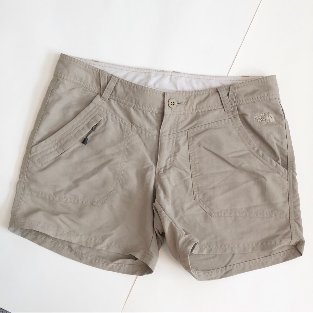 North Face Khaki Hiking athletic shorts